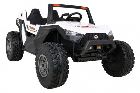 Buggy Clash na akumulator dla 2 dzieci Biały + Pilot + Napęd 4x4 + Regulacja siedzenia + Radio MP3 + LED Buggy Clash na akumulator dla 2 dzieci Biały + Pilot + Napęd 4x4 + Regulacja siedzenia + Radio MP3 + LED