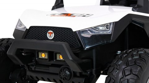 Buggy Clash na akumulator dla 2 dzieci Biały + Pilot + Napęd 4x4 + Regulacja siedzenia + Radio MP3 + LED Buggy Clash na akumulator dla 2 dzieci Biały + Pilot + Napęd 4x4 + Regulacja siedzenia + Radio MP3 + LED