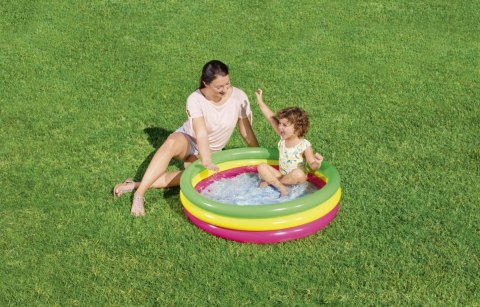 Dmuchany Basen dla dzieci Brodzik Tęcza 102x25cm BESTWAY + Łatka naprawcza Dmuchany Basen dla dzieci Brodzik Tęcza 102x25cm BESTWAY + Łatka naprawcza