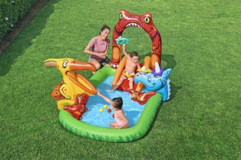 Dmuchany Plac zabaw Brodzik Świat Dinozaurów dla dzieci 2+ BESTWAY 241x140x137cm + Zjeżdżalnia + Natrysk wodny + Akcesoria Dmuchany Plac zabaw Brodzik Świat Dinozaurów dla dzieci 2+ BESTWAY 241x140x137cm + Zjeżdżalnia + Natrysk wodny + Akcesoria