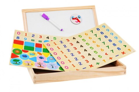 Drewniana tablica magnetyczna dla dzieci 3+ Zestaw edukacyjny + Akcesoria Drewniana tablica magnetyczna dla dzieci 3+ Zestaw edukacyjny + Akcesoria