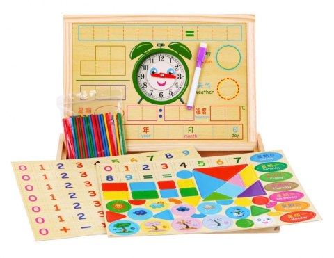 Drewniana tablica magnetyczna dla dzieci 3+ Zestaw edukacyjny + Akcesoria Drewniana tablica magnetyczna dla dzieci 3+ Zestaw edukacyjny + Akcesoria