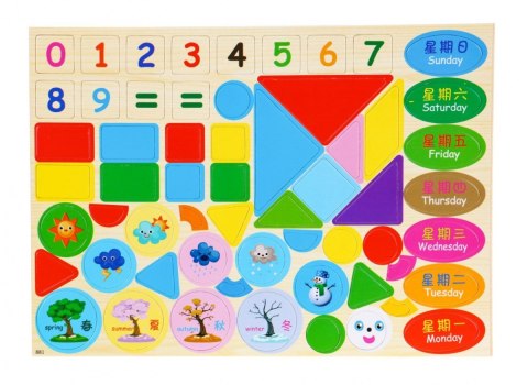 Drewniana tablica magnetyczna dla dzieci 3+ Zestaw edukacyjny + Akcesoria Drewniana tablica magnetyczna dla dzieci 3+ Zestaw edukacyjny + Akcesoria