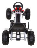 Duży Gokart Strong na pedały dla dzieci Czerwony + Obciążenie 100 kg + Koła EVA + Hamulec ręczny + Sportowy fotel Duży Gokart Strong na pedały dla dzieci Czerwony + Obciążenie 100 kg + Koła EVA + Hamulec ręczny + Sportowy fotel