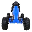 Duży Gokart Strong na pedały dla dzieci Niebieski + Obciążenie 100 kg + Koła EVA + Hamulec ręczny + Sportowy fotel Duży Gokart Strong na pedały dla dzieci Niebieski + Obciążenie 100 kg + Koła EVA + Hamulec ręczny + Sportowy fotel