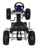 Duży Gokart Strong na pedały dla dzieci Niebieski + Obciążenie 100 kg + Koła EVA + Hamulec ręczny + Sportowy fotel Duży Gokart Strong na pedały dla dzieci Niebieski + Obciążenie 100 kg + Koła EVA + Hamulec ręczny + Sportowy fotel