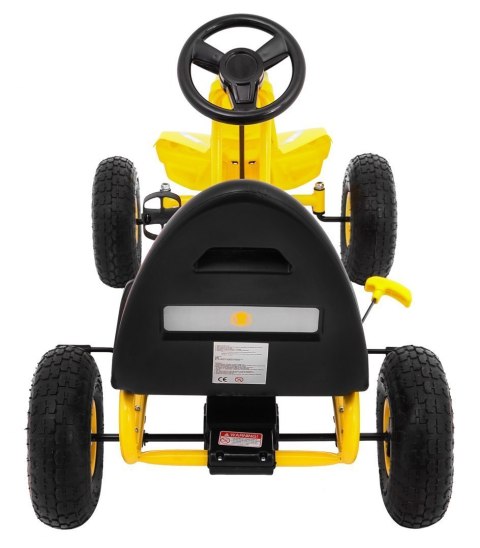 Gokart Champion na pedały dla dzieci 3+ Żółty + Pompowane opony + Regulowane siedzisko + Ręczny hamulec Gokart Champion na pedały dla dzieci 3+ Żółty + Pompowane opony + Regulowane siedzisko + Ręczny hamulec