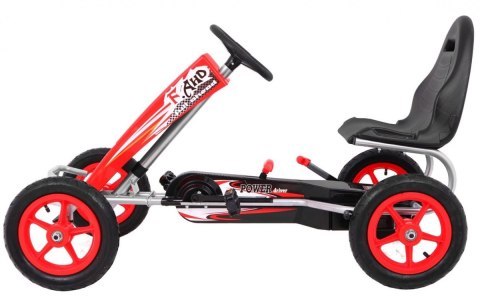 Gokart Full Ahead AIR na pedały dla dzieci 3+ Czerwony + Regulacja siedziska + Pompowane koła + Hamulec ręczny Gokart Full Ahead AIR na pedały dla dzieci 3+ Czerwony + Regulacja siedziska + Pompowane koła + Hamulec ręczny