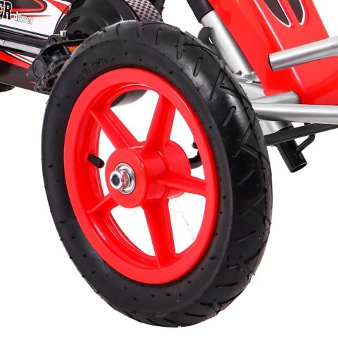 Gokart Full Ahead AIR na pedały dla dzieci 3+ Czerwony + Regulacja siedziska + Pompowane koła + Hamulec ręczny Gokart Full Ahead AIR na pedały dla dzieci 3+ Czerwony + Regulacja siedziska + Pompowane koła + Hamulec ręczny