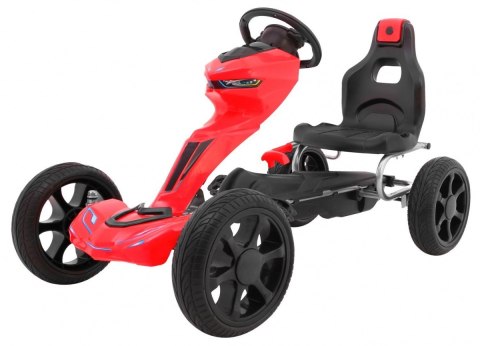 Gokart Grand Ride na pedały dla dzieci 3+ Czerwony + Koła EVA + Regulacja fotela + Hamulec ręczny Gokart Grand Ride na pedały dla dzieci 3+ Czerwony + Koła EVA + Regulacja fotela + Hamulec ręczny