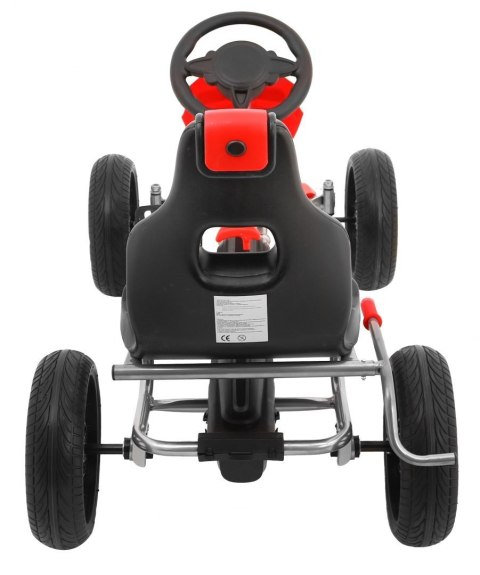 Gokart Grand Ride na pedały dla dzieci 3+ Czerwony + Koła EVA + Regulacja fotela + Hamulec ręczny Gokart Grand Ride na pedały dla dzieci 3+ Czerwony + Koła EVA + Regulacja fotela + Hamulec ręczny