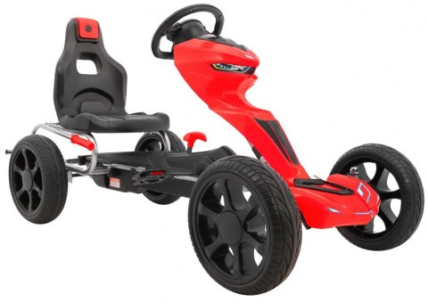 Gokart Grand Ride na pedały dla dzieci 3+ Czerwony + Koła EVA + Regulacja fotela + Hamulec ręczny Gokart Grand Ride na pedały dla dzieci 3+ Czerwony + Koła EVA + Regulacja fotela + Hamulec ręczny