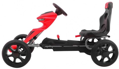 Gokart Grand Ride na pedały dla dzieci 3+ Czerwony + Koła EVA + Regulacja fotela + Hamulec ręczny Gokart Grand Ride na pedały dla dzieci 3+ Czerwony + Koła EVA + Regulacja fotela + Hamulec ręczny