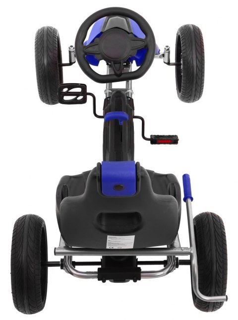 Gokart Grand Ride na pedały dla dzieci 3+ Niebieski + Koła EVA + Regulacja fotela + Hamulec ręczny Gokart Grand Ride na pedały dla dzieci 3+ Niebieski + Koła EVA + Regulacja fotela + Hamulec ręczny