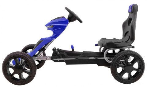 Gokart Grand Ride na pedały dla dzieci 3+ Niebieski + Koła EVA + Regulacja fotela + Hamulec ręczny Gokart Grand Ride na pedały dla dzieci 3+ Niebieski + Koła EVA + Regulacja fotela + Hamulec ręczny