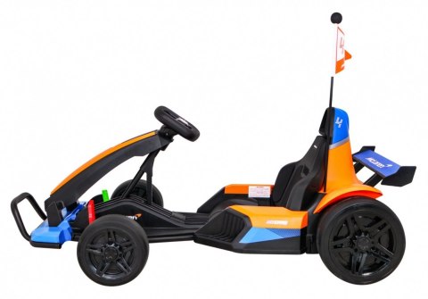 Gokart McLaren Drift na akumulator dla dzieci + Funkcja driftu + Sportowe siedzenie + Światła LED + Wolny Start + EVA Gokart McLaren Drift na akumulator dla dzieci + Funkcja driftu + Sportowe siedzenie + Światła LED + Wolny Start + EVA