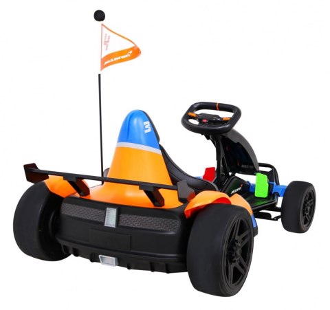 Gokart McLaren Drift na akumulator dla dzieci + Funkcja driftu + Sportowe siedzenie + Światła LED + Wolny Start + EVA Gokart McLaren Drift na akumulator dla dzieci + Funkcja driftu + Sportowe siedzenie + Światła LED + Wolny Start + EVA