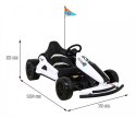Gokart Speed 7 Drift King na akumulator dla dzieci Biały + Funkcja driftu + Sportowe siedzenie + 2 Prędkości + EVA Gokart Speed 7 Drift King na akumulator dla dzieci Biały + Funkcja driftu + Sportowe siedzenie + 2 Prędkości + EVA