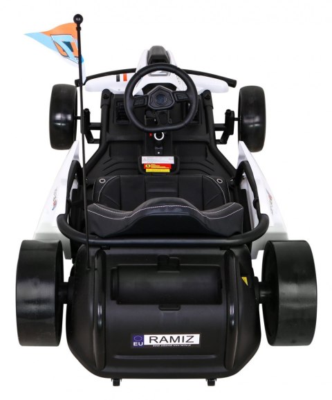 Gokart Speed 7 Drift King na akumulator dla dzieci Biały + Funkcja driftu + Sportowe siedzenie + 2 Prędkości + EVA Gokart Speed 7 Drift King na akumulator dla dzieci Biały + Funkcja driftu + Sportowe siedzenie + 2 Prędkości + EVA