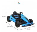 Gokart Speed 7 Drift King na akumulator dla dzieci Niebieski + Funkcja driftu + Sportowe siedzenie + 2 Prędkości + EVA Gokart Speed 7 Drift King na akumulator dla dzieci Niebieski + Funkcja driftu + Sportowe siedzenie + 2 Prędkości + EVA