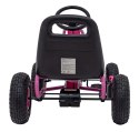 Gokart na Pedały AIR PerHour dla dzieci Różowy + Hamulec ręczny + Pompowane koła + Regulacja siedzenia Gokart na Pedały AIR PerHour dla dzieci Różowy + Hamulec ręczny + Pompowane koła + Regulacja siedzenia