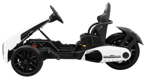 Gokart na akumulator Bolid XR-1 dla dzieci Biały + Regulowana kierownica + Profilowane siedzenie Gokart na akumulator Bolid XR-1 dla dzieci Biały + Regulowana kierownica + Profilowane siedzenie