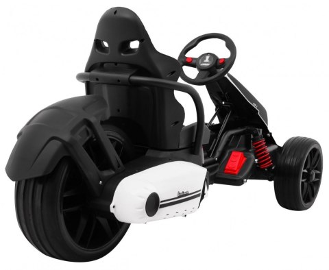 Gokart na akumulator Bolid XR-1 dla dzieci Biały + Regulowana kierownica + Profilowane siedzenie Gokart na akumulator Bolid XR-1 dla dzieci Biały + Regulowana kierownica + Profilowane siedzenie