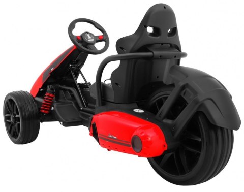 Gokart na akumulator Bolid XR-1 dla dzieci Czerwony + Regulowana kierownica + Profilowane siedzenie Gokart na akumulator Bolid XR-1 dla dzieci Czerwony + Regulowana kierownica + Profilowane siedzenie