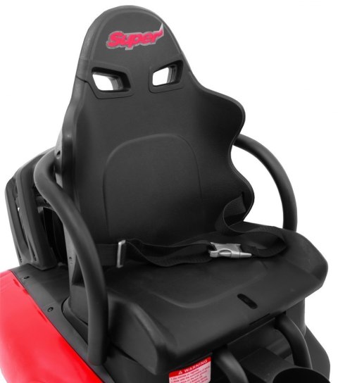 Gokart na akumulator Bolid XR-1 dla dzieci Czerwony + Regulowana kierownica + Profilowane siedzenie Gokart na akumulator Bolid XR-1 dla dzieci Czerwony + Regulowana kierownica + Profilowane siedzenie