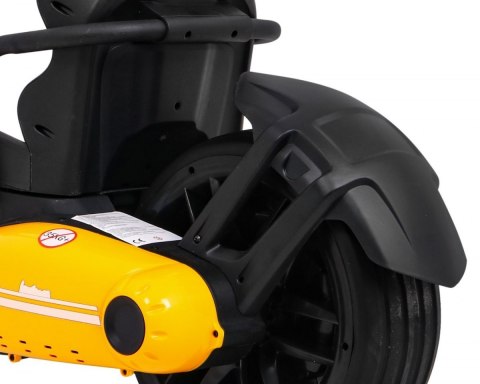 Gokart na akumulator Bolid XR-1 dla dzieci Żółty + Regulowana kierownica + Profilowane siedzenie Gokart na akumulator Bolid XR-1 dla dzieci Żółty + Regulowana kierownica + Profilowane siedzenie