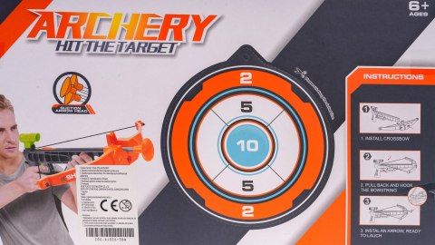 Kusza z Tarczą dla dzieci 6+ Zabawka Sportowa + 3 Bełty + Kartonowa Tarcza Kusza z Tarczą dla dzieci 6+ Zabawka Sportowa + 3 Bełty + Kartonowa Tarcza
