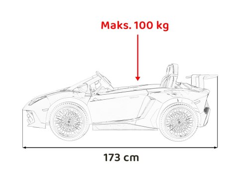 Lamborghini Aventador SV na akumulator dla 2 dzieci Czerwony + Silnik bezszczotkowy + Pompowane koła + Audio LED Lamborghini Aventador SV na akumulator dla 2 dzieci Czerwony + Silnik bezszczotkowy + Pompowane koła + Audio LED