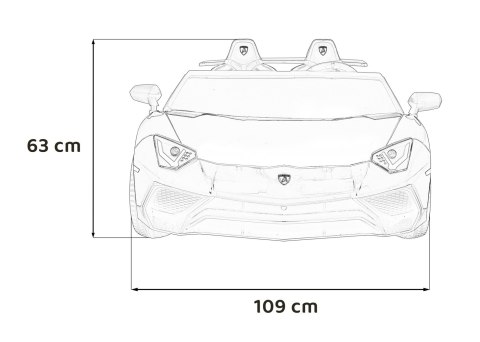 Lamborghini Aventador SV na akumulator dla 2 dzieci Czerwony + Silnik bezszczotkowy + Pompowane koła + Audio LED Lamborghini Aventador SV na akumulator dla 2 dzieci Czerwony + Silnik bezszczotkowy + Pompowane koła + Audio LED