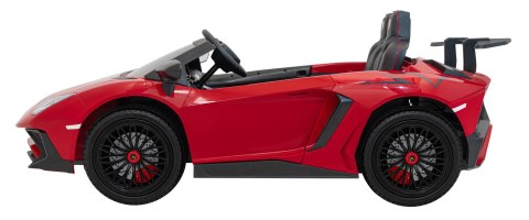 Lamborghini Aventador SV na akumulator dla 2 dzieci Czerwony + Silnik bezszczotkowy + Pompowane koła + Audio LED Lamborghini Aventador SV na akumulator dla 2 dzieci Czerwony + Silnik bezszczotkowy + Pompowane koła + Audio LED
