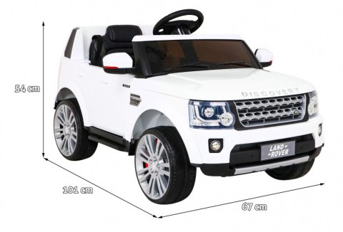 Land Rover Discovery Autko elektryczne dla dzieci Biały + Pilot + Koła EVA + Wolny Start + Radio MP3 Land Rover Discovery Autko elektryczne dla dzieci Biały + Pilot + Koła EVA + Wolny Start + Radio MP3