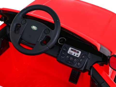 Land Rover Discovery Autko elektryczne dla dzieci Czerwony + Pilot + Koła EVA + Wolny Start + Radio MP3 Land Rover Discovery Autko elektryczne dla dzieci Czerwony + Pilot + Koła EVA + Wolny Start + Radio MP3