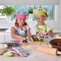 Fartuch kuchenny rękawica czapka dla dzieci auta zestaw kucharza dziecięcy 3 elementy