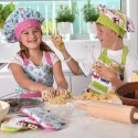 Fartuch kuchenny rękawica czapka dla dzieci auta zestaw kucharza dziecięcy 3 elementy