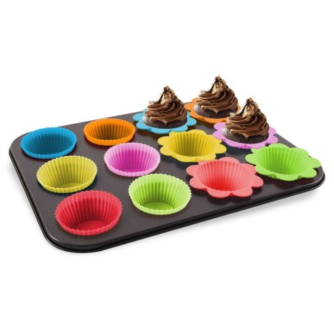 Forma do pieczenia muffinek na muffinki foremki silikonowe 12 szt Forma do pieczenia muffinek na muffinki foremki silikonowe 12 szt