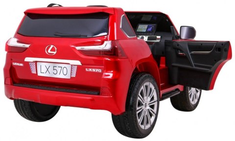Lexus LX570 Lakierowane Autko dla 2 dzieci Czerwony + Pilot + Koła EVA + Radio MP3 LED Lexus LX570 Lakierowane Autko dla 2 dzieci Czerwony + Pilot + Koła EVA + Radio MP3 LED