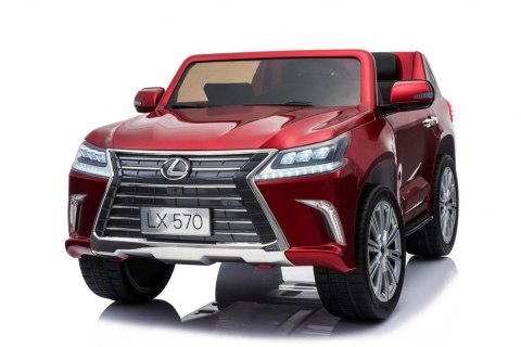 Lexus LX570 Lakierowane Autko dla 2 dzieci Czerwony + Pilot + Koła EVA + Radio MP3 LED Lexus LX570 Lakierowane Autko dla 2 dzieci Czerwony + Pilot + Koła EVA + Radio MP3 LED