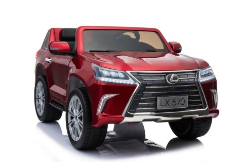 Lexus LX570 Lakierowane Autko dla 2 dzieci Czerwony + Pilot + Koła EVA + Radio MP3 LED Lexus LX570 Lakierowane Autko dla 2 dzieci Czerwony + Pilot + Koła EVA + Radio MP3 LED