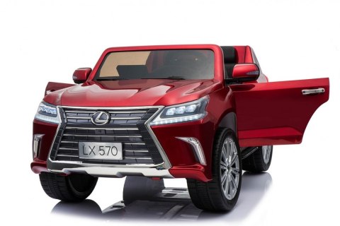 Lexus LX570 Lakierowane Autko dla 2 dzieci Czerwony + Pilot + Koła EVA + Radio MP3 LED Lexus LX570 Lakierowane Autko dla 2 dzieci Czerwony + Pilot + Koła EVA + Radio MP3 LED