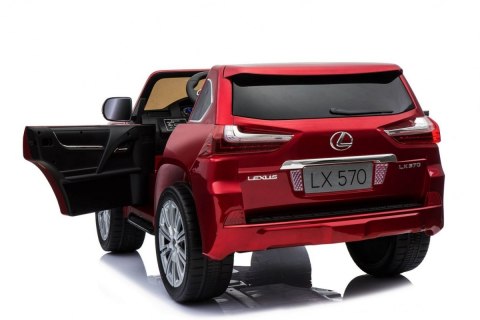 Lexus LX570 Lakierowane Autko dla 2 dzieci Czerwony + Pilot + Koła EVA + Radio MP3 LED Lexus LX570 Lakierowane Autko dla 2 dzieci Czerwony + Pilot + Koła EVA + Radio MP3 LED