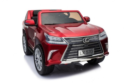 Lexus LX570 Lakierowane Autko dla 2 dzieci Czerwony + Pilot + Koła EVA + Radio MP3 LED Lexus LX570 Lakierowane Autko dla 2 dzieci Czerwony + Pilot + Koła EVA + Radio MP3 LED