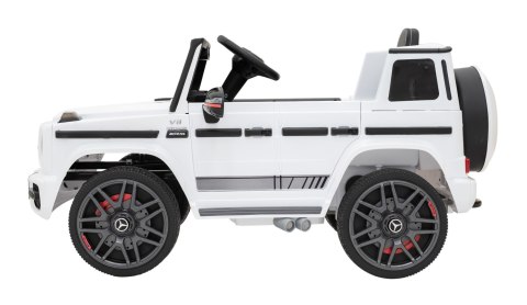 Mercedes AMG G63 dla dzieci Biały + Pilot + MP3 LED + Wolny Start + EVA + Pasy Mercedes AMG G63 dla dzieci Biały + Pilot + MP3 LED + Wolny Start + EVA + Pasy