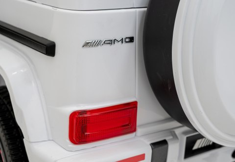 Mercedes AMG G63 dla dzieci Biały + Pilot + MP3 LED + Wolny Start + EVA + Pasy Mercedes AMG G63 dla dzieci Biały + Pilot + MP3 LED + Wolny Start + EVA + Pasy