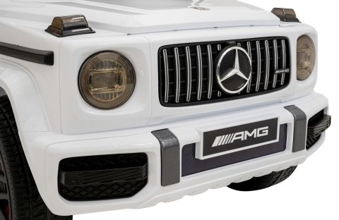 Mercedes AMG G63 dla dzieci Biały + Pilot + MP3 LED + Wolny Start + EVA + Pasy Mercedes AMG G63 dla dzieci Biały + Pilot + MP3 LED + Wolny Start + EVA + Pasy