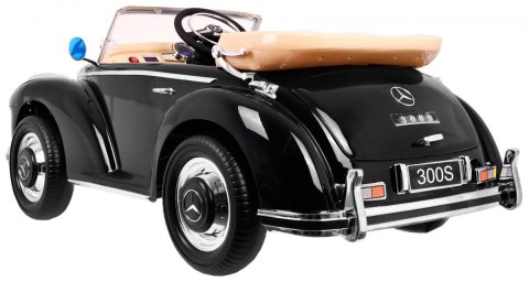 Mercedes Benz 300S Retro dla dzieci Lakier Czarny + Pilot + EVA + Wolny Start + LED MP3 Mercedes Benz 300S Retro dla dzieci Lakier Czarny + Pilot + EVA + Wolny Start + LED MP3