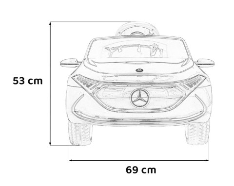 Mercedes Benz AMG EQA dla dzieci Czarny + Pilot + 5-punktowe pasy + EVA + Wyświetlacz MP3 + LED